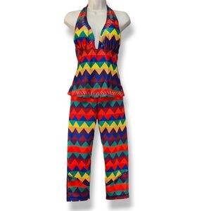 Ruby Yaya Australia Designed Rainbow Chevron Zulu Swim Tankini & Leggings Small